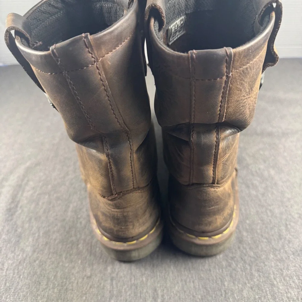 Dr. Martens Industrial Mens Steel Toe Brown Leather Work Boots 80/SAF/W Size 9